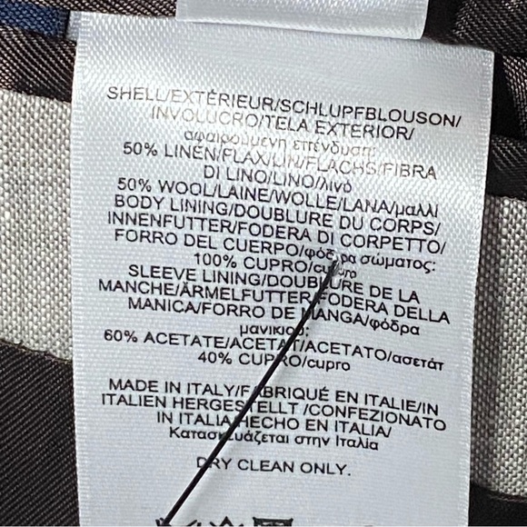 Brooks Brothers Blazer Sport Jacket 44L 36W Linen Wool Blend 1818 Regent Estrato - Picture 4 of 13